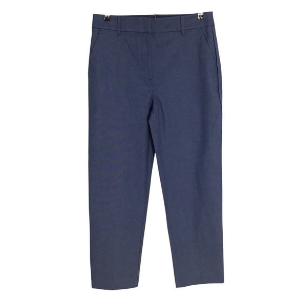 Loft The Perfect Straight Blue Cropped Pants Size 6 NEW - Picture 3 of 7